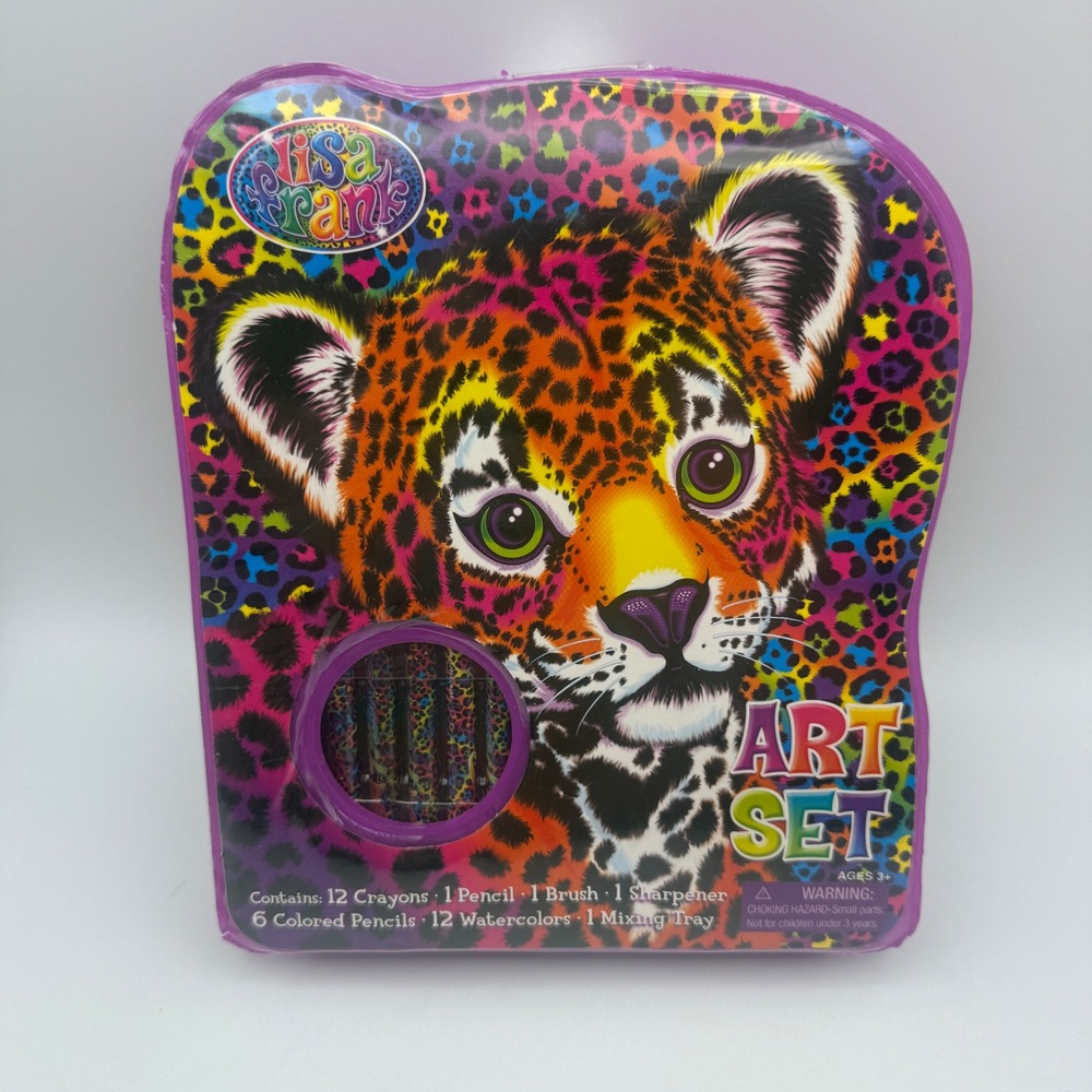 Lisa Frank Art Set Kids OS Purple Hunter the Leopard Rainbow Craft Kit 1579-19